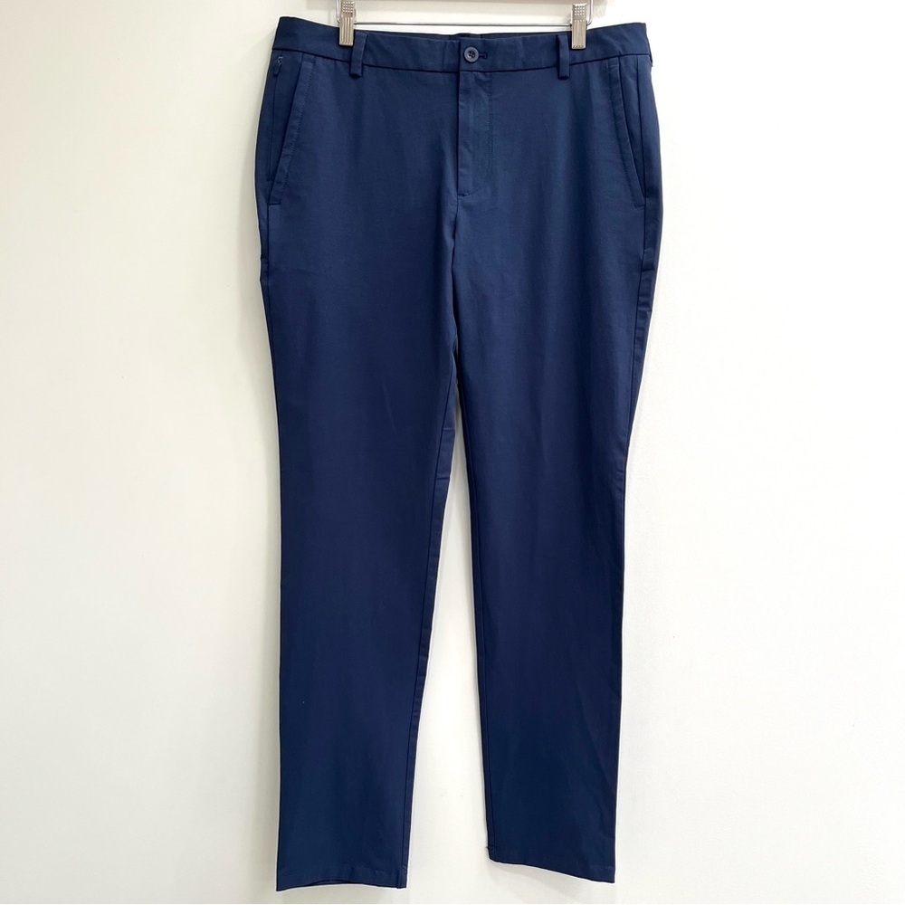 Vineyard Vines On the Go Pants Blue Cotton Nylon Stretch Golf Performance 34/34